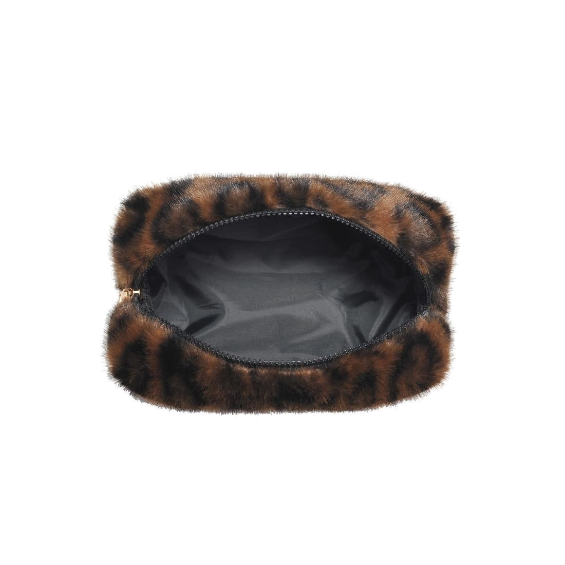 Custom Embroidered Leopard Cosmetic Pouch — Personalized Makeup Bag